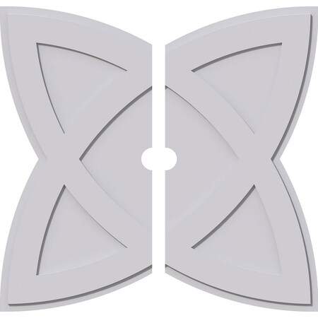 Ekena Millwork Cosmo Architectural Grade PVC Contemporary Ceiling Medallion, Two Piece, 40"OD x 3"ID x 15"C x 1"P CMP40CM2-03000